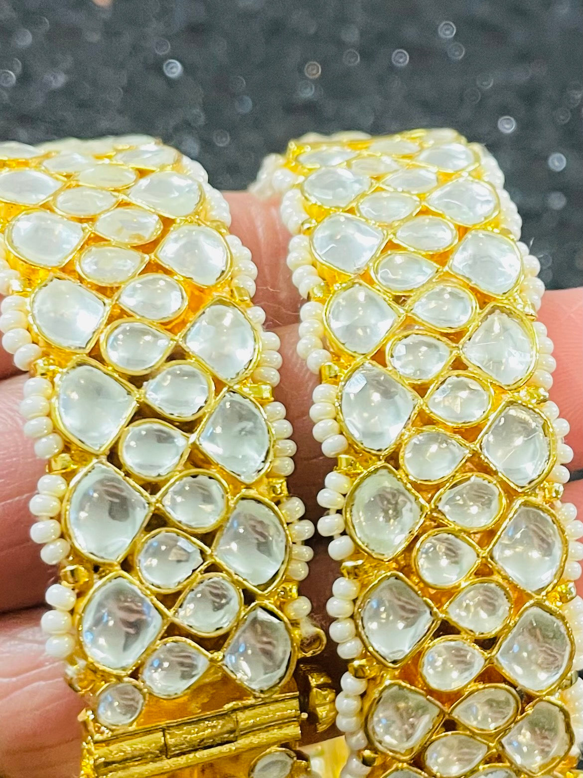 Golden Casual Wear Kundan Bracelet at Rs 720/piece in Mumbai | ID:  2850375946933
