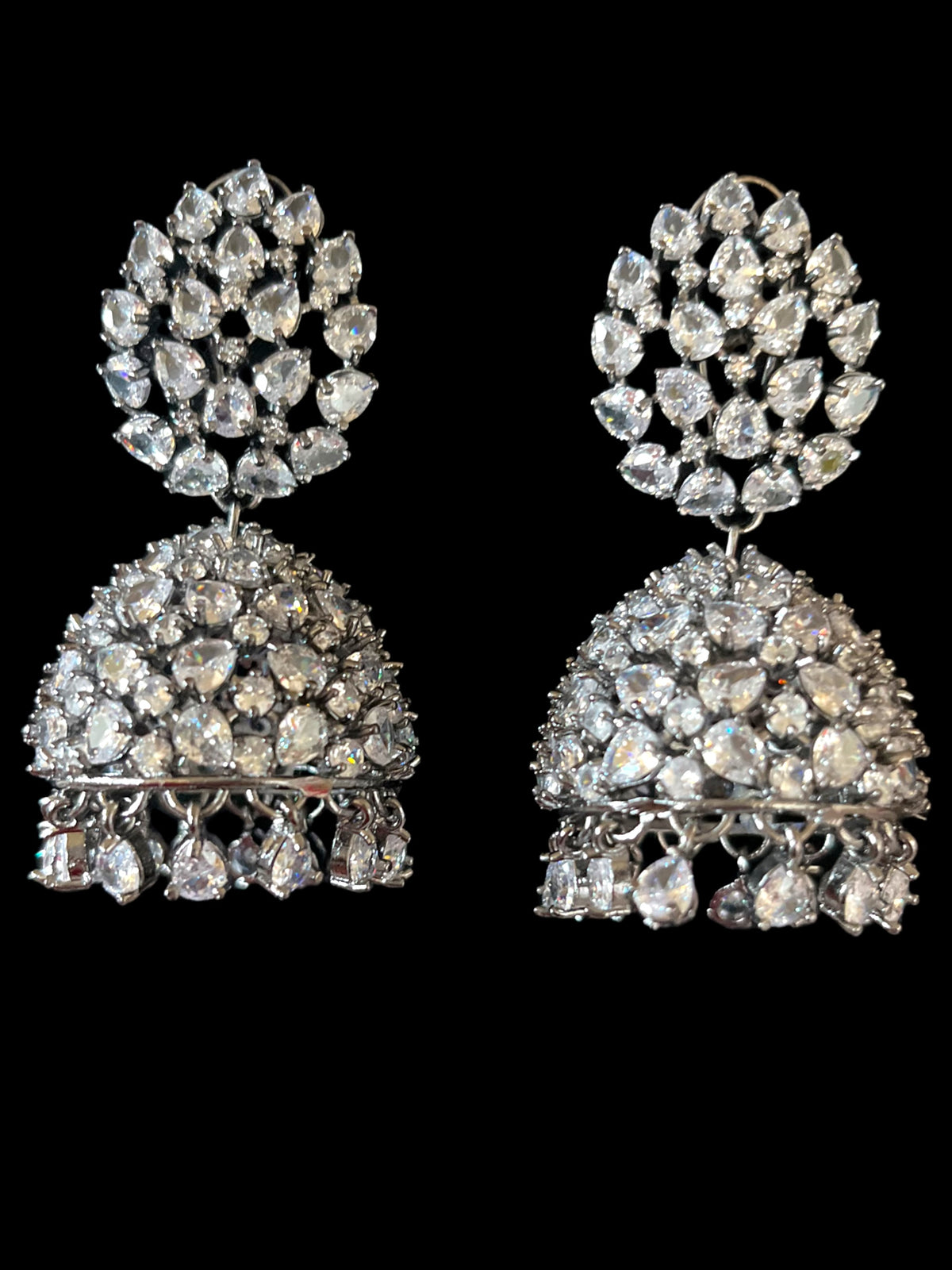 American diamond jhumkas Clearance