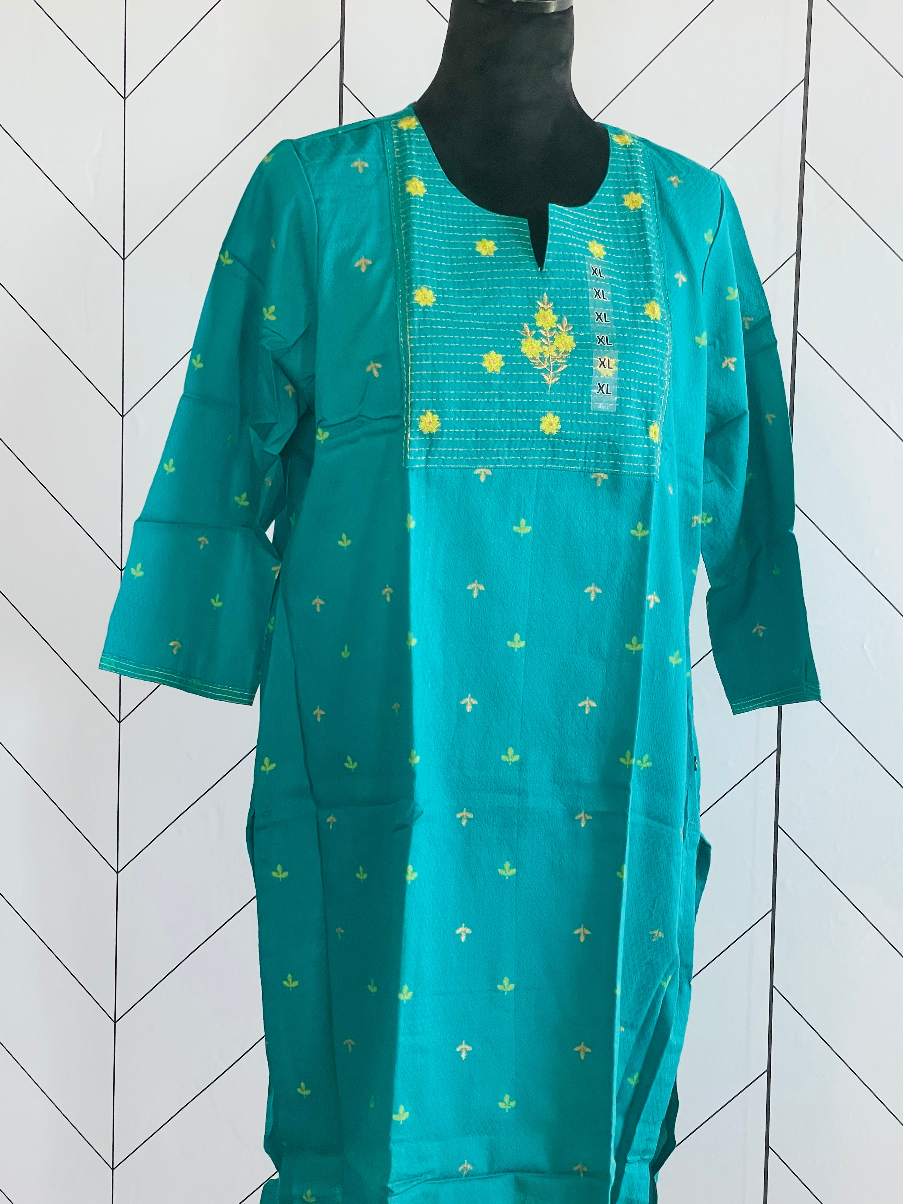 STK09-Pure Cotton Top with Thread Work - Sreya Trends LLC